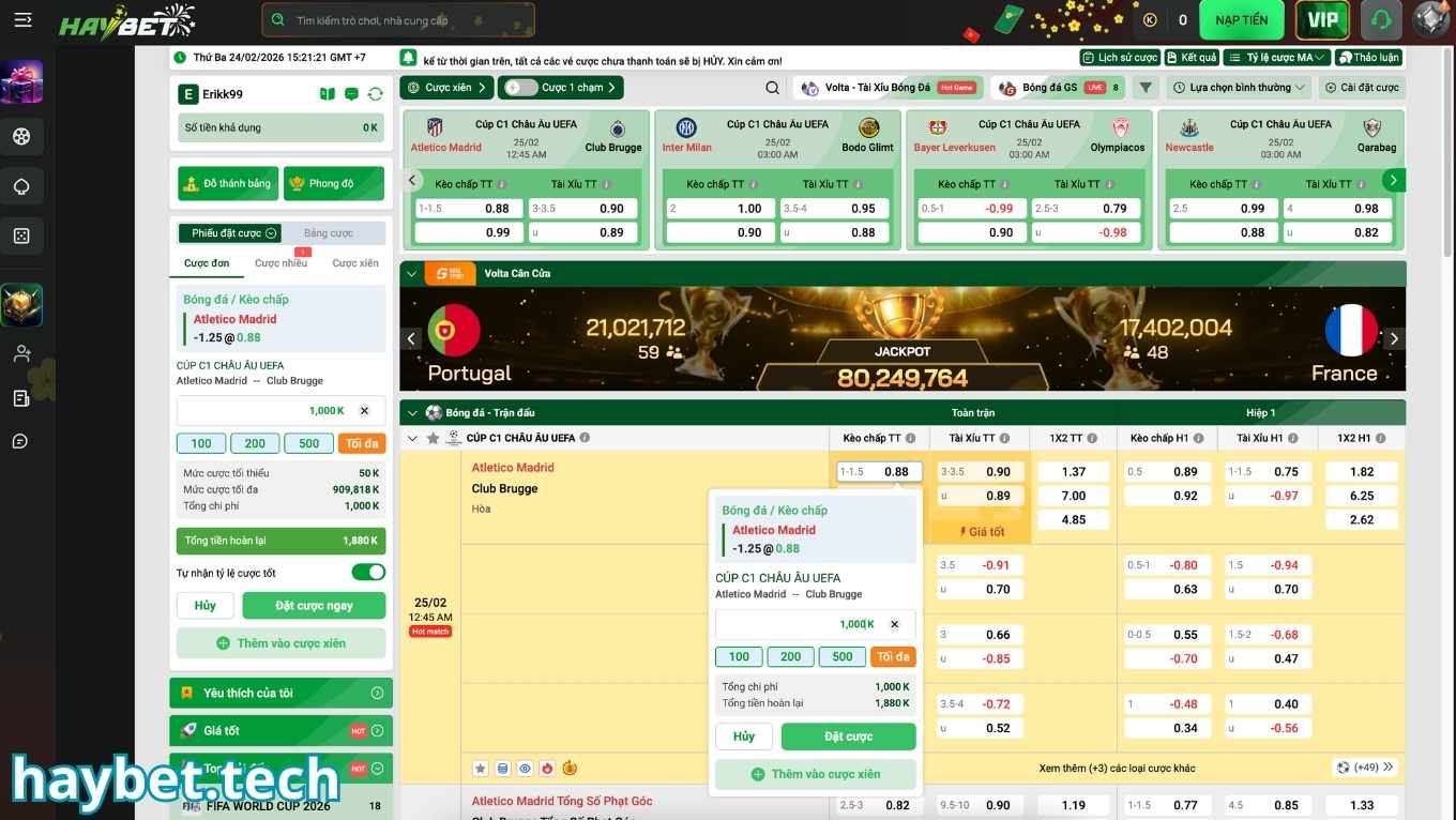 Kinh nghiệm vào kèo chấp hiệu quả tại HAYBET