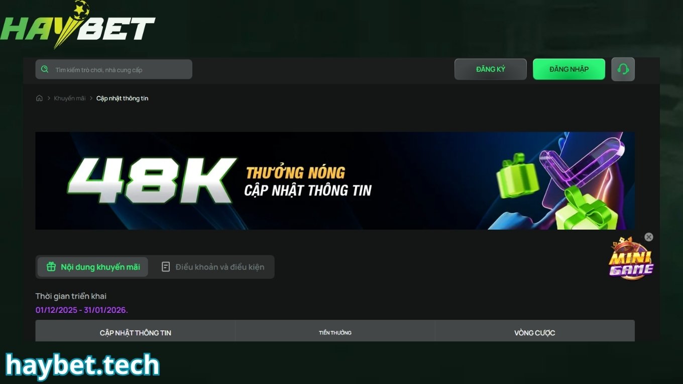 Lưu ý khi tham gia khuyến mãi HAYBET