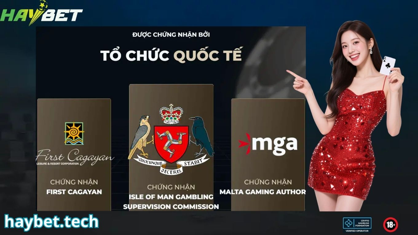 HAYBET sở hữu chứng nhận hoạt động hợp pháp